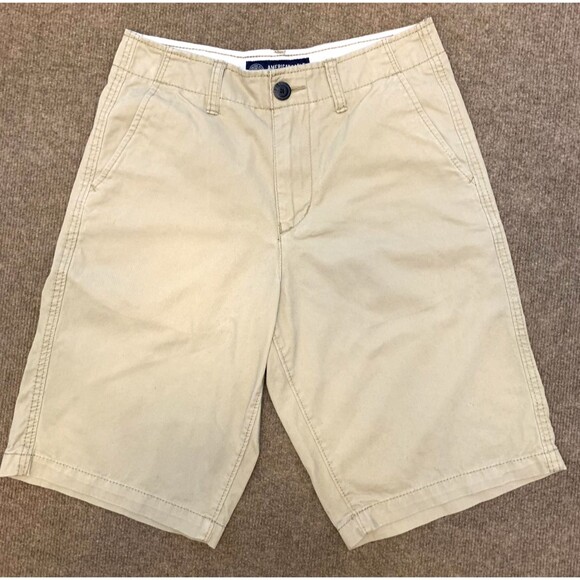 American Eagle Shorts Mens 28 Longboard Flat Front Chino Bermuda Beach Preppy - Picture 1 of 9